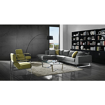 Lia Sectional Sofa, Gray Fabric | Creative Furniture